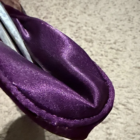 Chic Velvet Clutch with Silver Embellishment - Picture 3 of 7